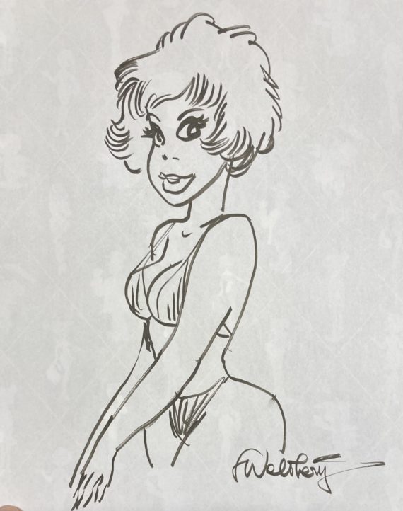 Walthéry - Dédicace Natacha - Sur les hauteurs du Hasard - Tirage de tête (2002)