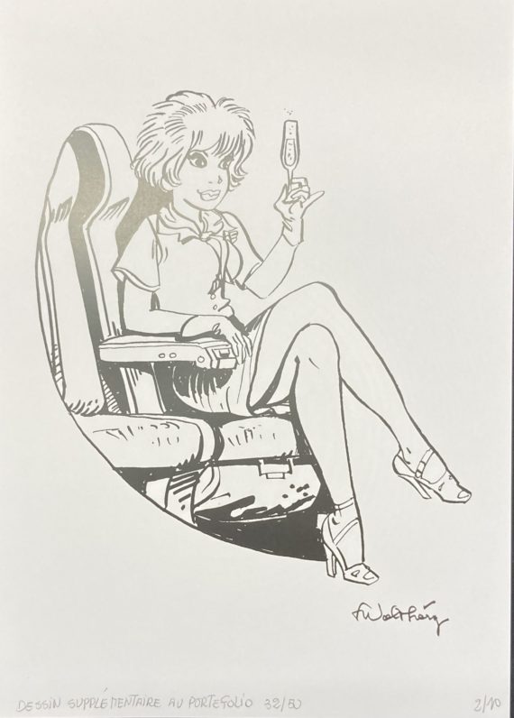 F. Walthéry Natacha - Portfolio "Natacha Relax" + ex libris N&B (2023)