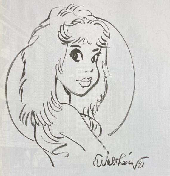 Walthéry, De Lazare & Mythic - Dédicace / Rubine N° 7 "Devoirs de vacances" (2000)