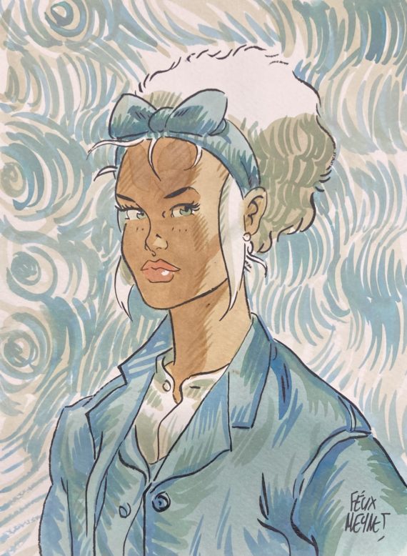 Meynet - Dessin original / Détours au musée deuxième visite (2023)