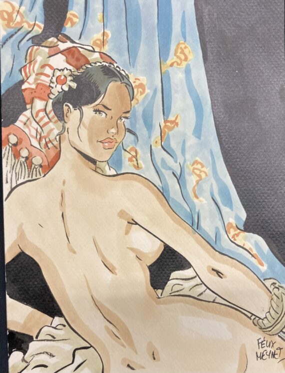 Meynet - Dessin original + Dédicace / Détours au musée deuxième visite (2023)