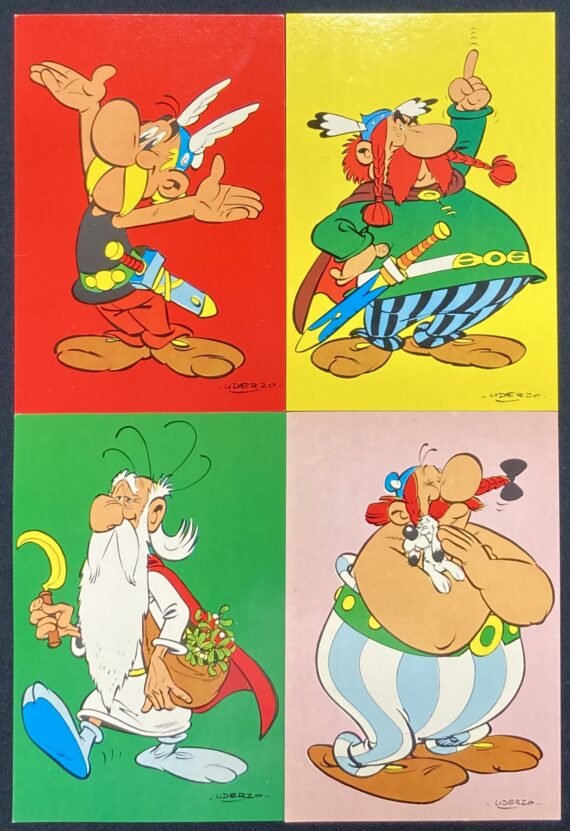 Goscinny & Uderzo - 4 Cartes publicitaires Iglo (1969)