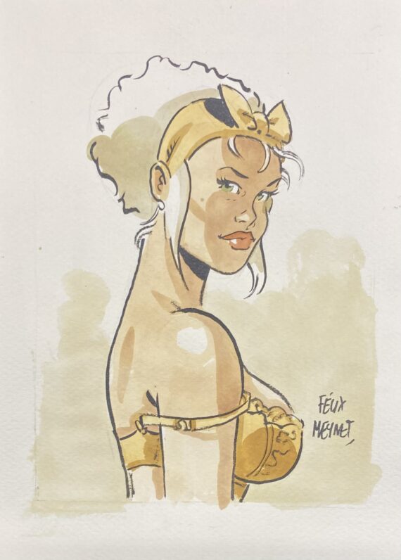 Meynet & Roman - Dessin original / Double M N° 6 "Le chamois blanc" Tirage de tête (2023)