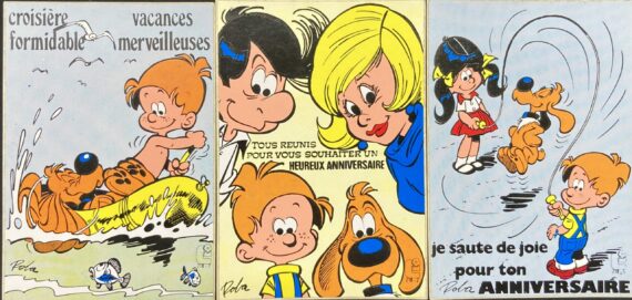 Roba - Boule et Bill 3 cartes postales (1973)