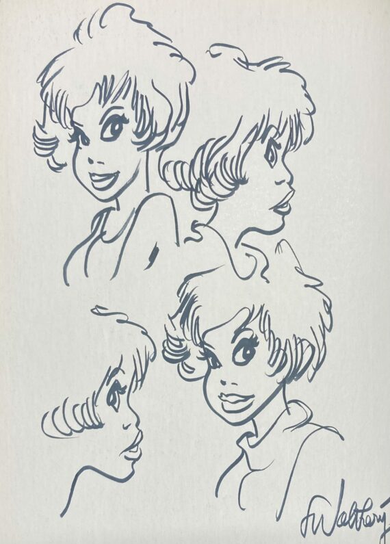 Walthéry, Mittéï & Mythic – Dédicace / Natacha N° 14 "Cauchemirage" - Publicité (1989)