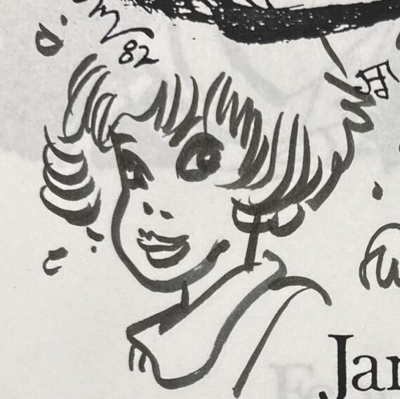 Walthéry - Dédicace / Natacha calendrier Radio Red-Vance (1982)