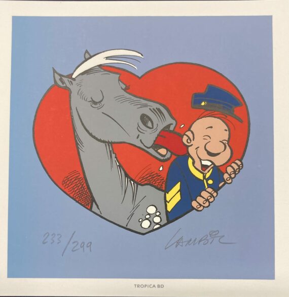 Willy Lambil - Les tuniques bleues Ex libris en sérigraphie