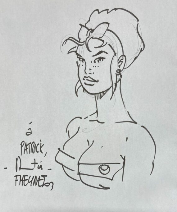 Meynet - Dédicace "A l'ombre du Roc d'Enfer" - Entretiens avec P. Roman (2001)