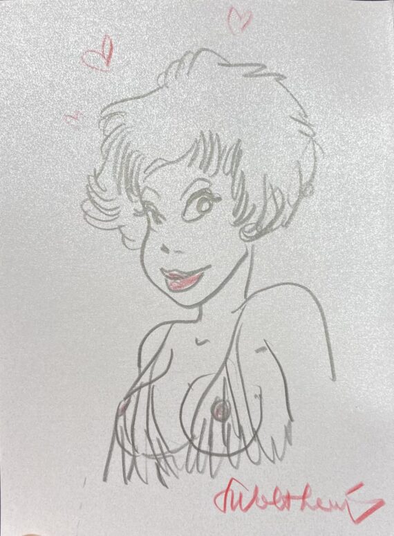 Walthéry - Dédicace / Natacha Coup de crayon / Dessins sexy - Tirage de tête (2024)