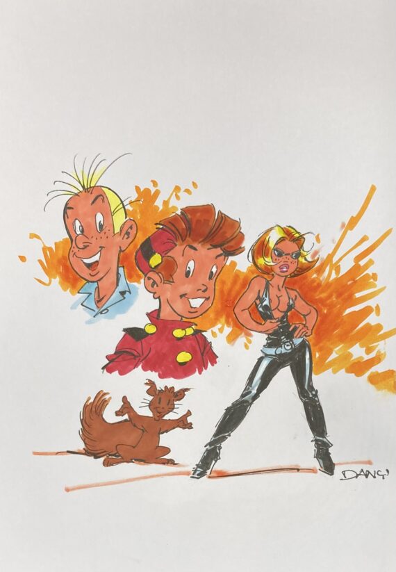 Dany & Yann - Dédicace / Spirou et la gorgone bleue (2024) B