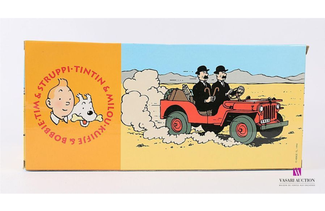 Hergé - Car Hapax - Red jeep avec Dupont et Dupond - Tintin - Catawiki