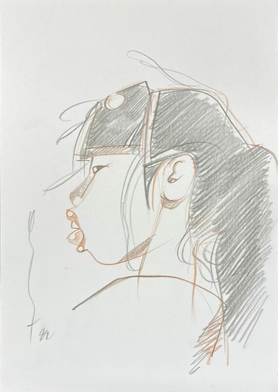 Michetz - Kogaratsu Geisha dessin original - A