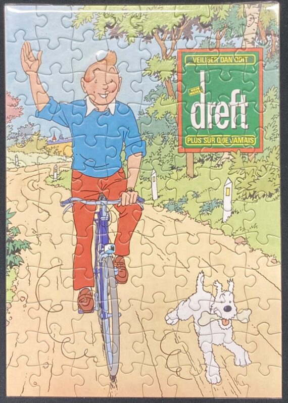 Hergé - Puzzle Tintin et milou en vélo - Publicité Dreft (1970's)