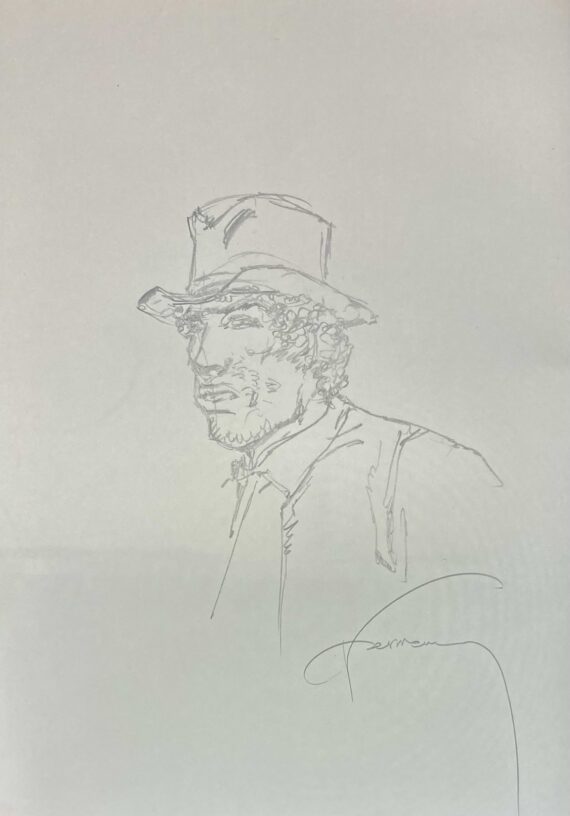 Hermann & Greg - Dédicace / Comanche N° 4 "Le ciel est rouge sur Laramie" - Tirage de tête (1986)