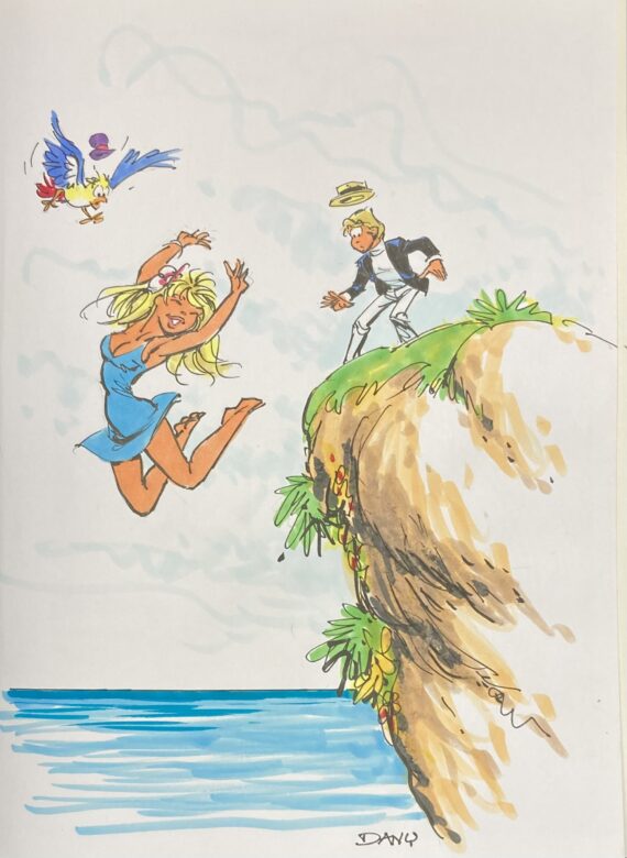 Dany & Greg - Dédicace / Olivier Rameau N°3 "Le château des 4 lunes" - Tirage de tête (1998)