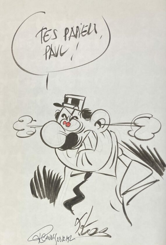 Kox & Cauvin - Dédicace / L'agent 212 N° 3 "Sens interdit" - Tirage de tête (1983)