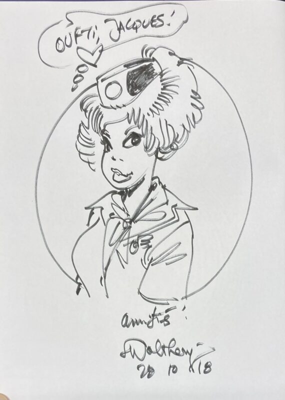 Walthéry & Mythic – Dédicace / Natacha N° 21 "Le regard du passé" (2010)