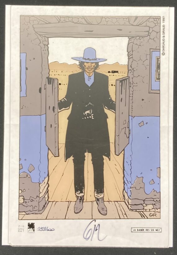 Jean Giraud - Blueberry - Ex libris en sérigraphie sur plexiglass (1997)