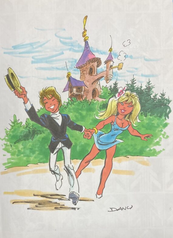 Walthéry, Dany, Berck, Dupa, Tibet et Lambil - 3 Dédicaces / La BD clin d'oeil du monde graphique - Collectif publicitaire (1986)