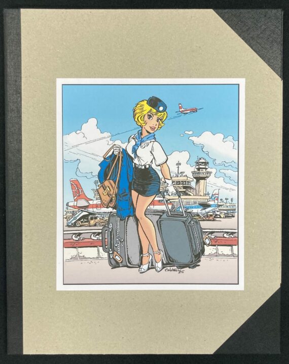 Walthéry - Dédicace / Portfolio Natacha - Exemplaire unique !!