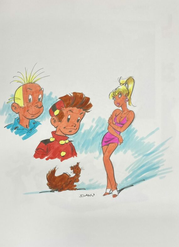 Dany & Yann - Dédicace / Spirou et la gorgone bleue - Tirage de tête (2023) B