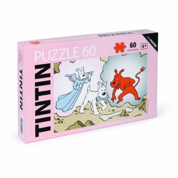 Hergé / Tintin - Puzzle "Milou mi-ange & mi-démon" 60 pièces + poster (2025)