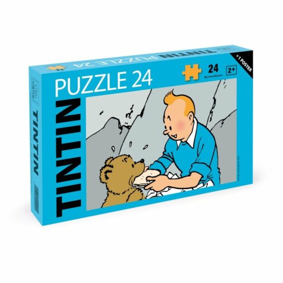 Hergé / Tintin - Puzzle "Tintin et ourson" 24 pièces + poster (2025)