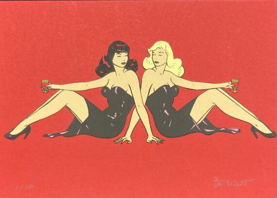 Philippe Berthet - Pin Up  - Ex libris sérigraphie