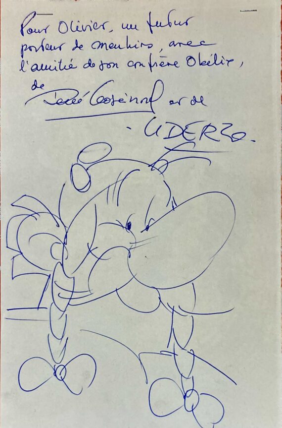 Goscinny & Uderzo - Dédicace / Astérix N° 23 "Obélix et compagnie" (1976) EO