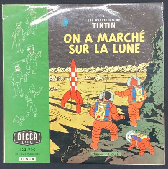 Hergé - Tintin vinyl "On a marché sur la lune" - Secca (1958)