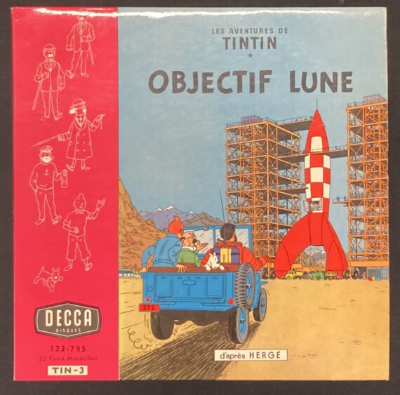 Hergé - Tintin vinyl "Objectif lune" - Secca (1957)