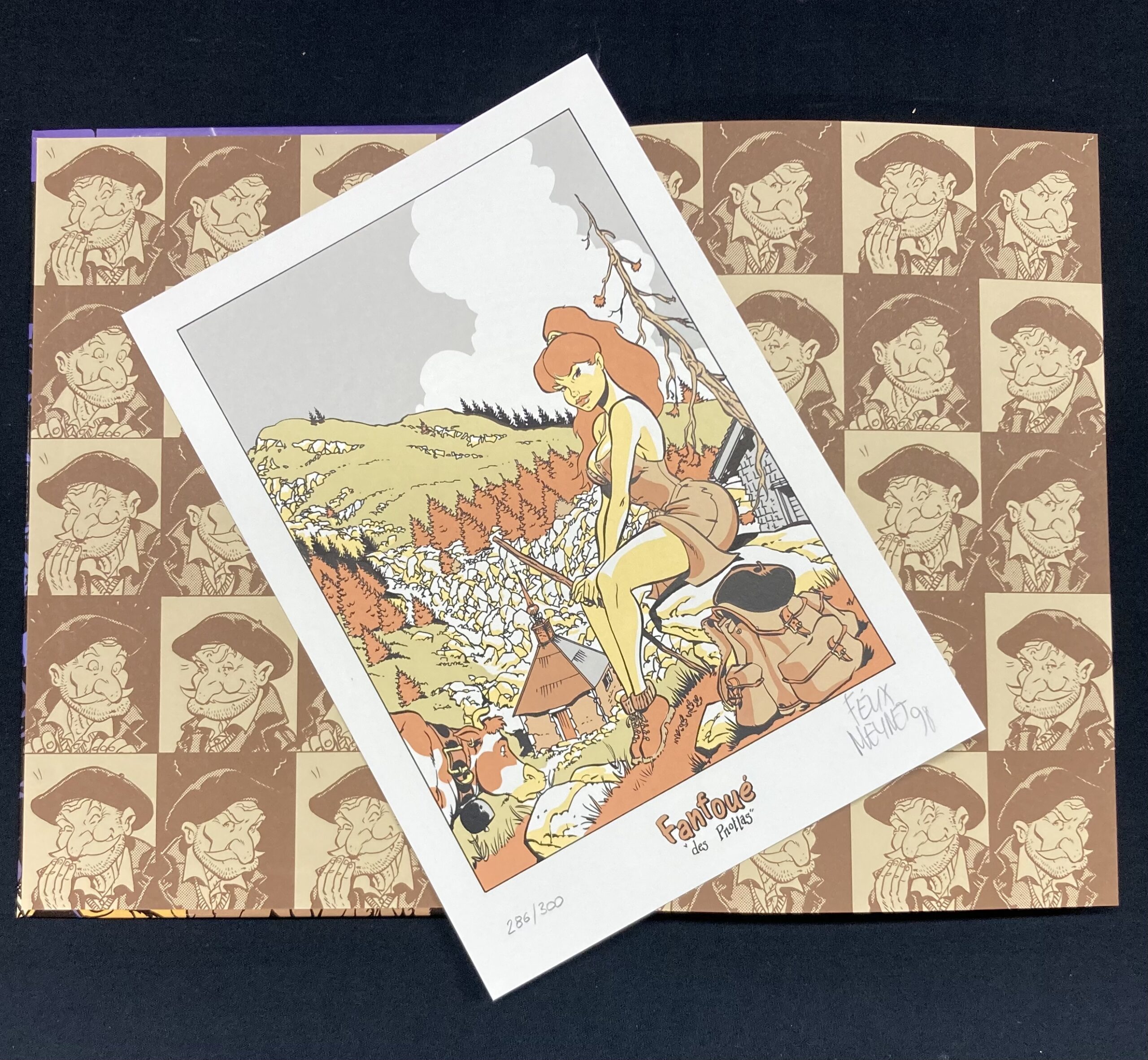 Félix Meynet –b Dédicace : Un polar de Fanfoué Le reblochon qui tue ! – Tirage de tête - Amazonie BD