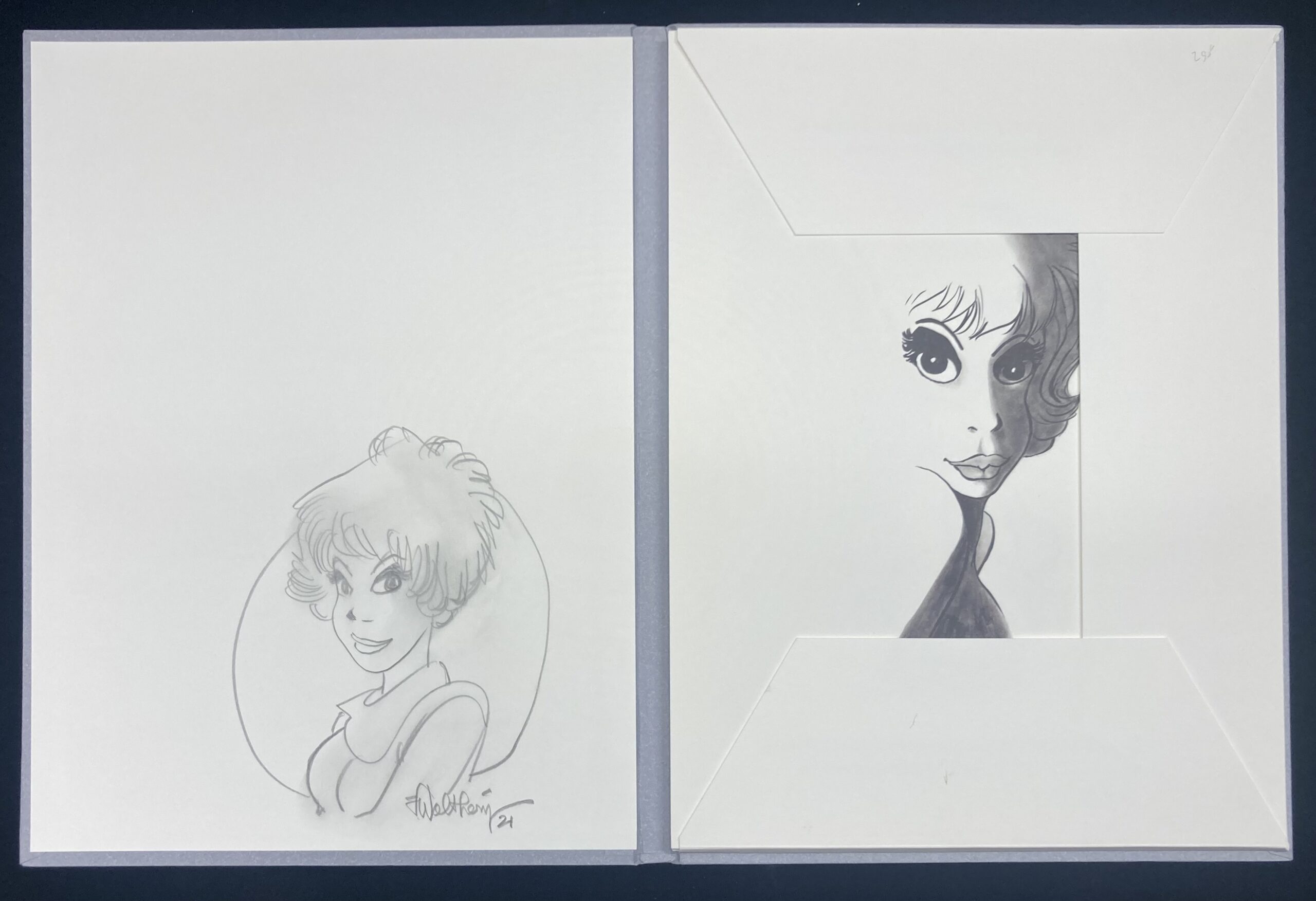 Walthéry –b Natacha Dédicace : Portfolio Quelques Nuances de Gris - Amazonie BD