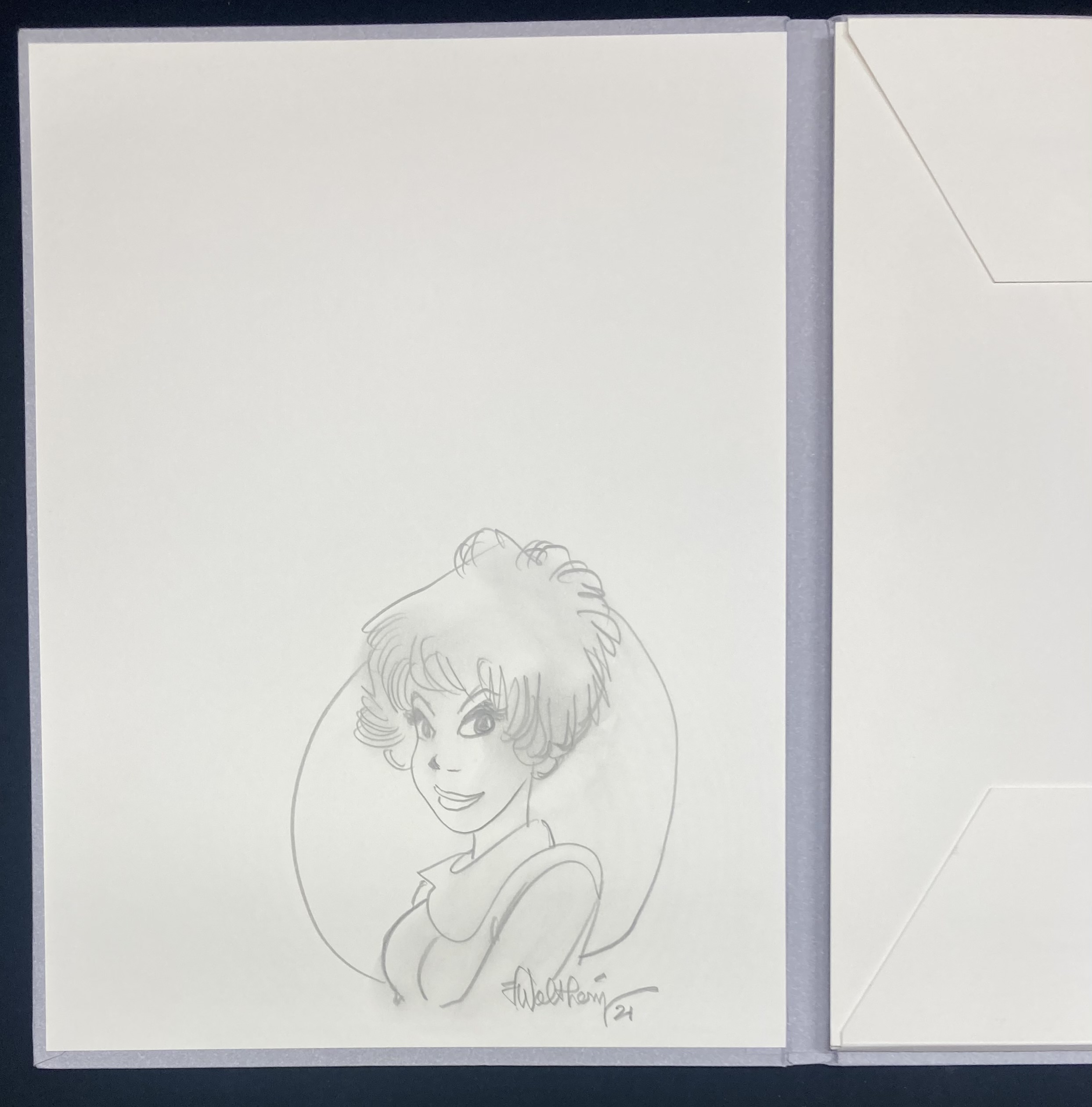 Walthéry –b Natacha Dédicace : Portfolio Quelques Nuances de Gris - Amazonie BD