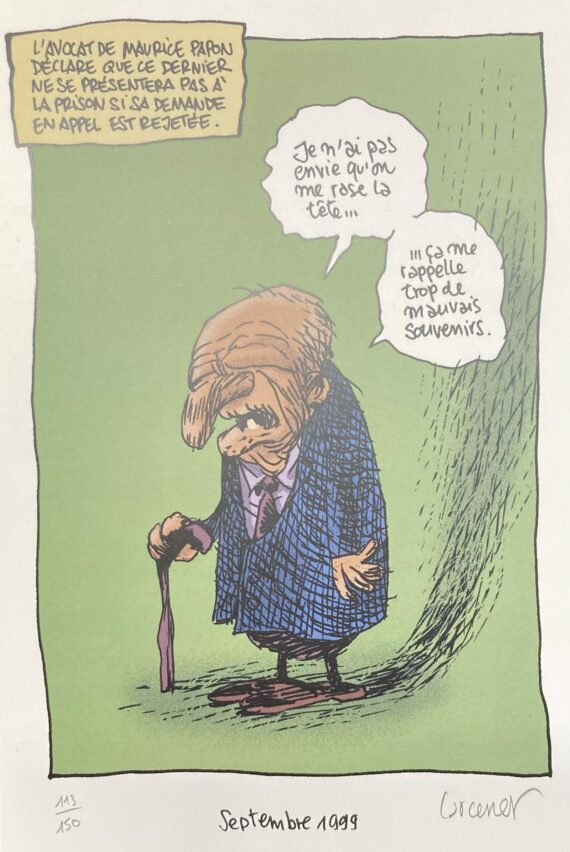 Manu Larcenet - Ex libris Maurice Papon (1999)