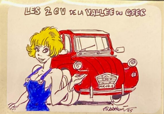 Walthéry – Natacha Les 2CV de la Vallée du Geer - Autocollant (2025)