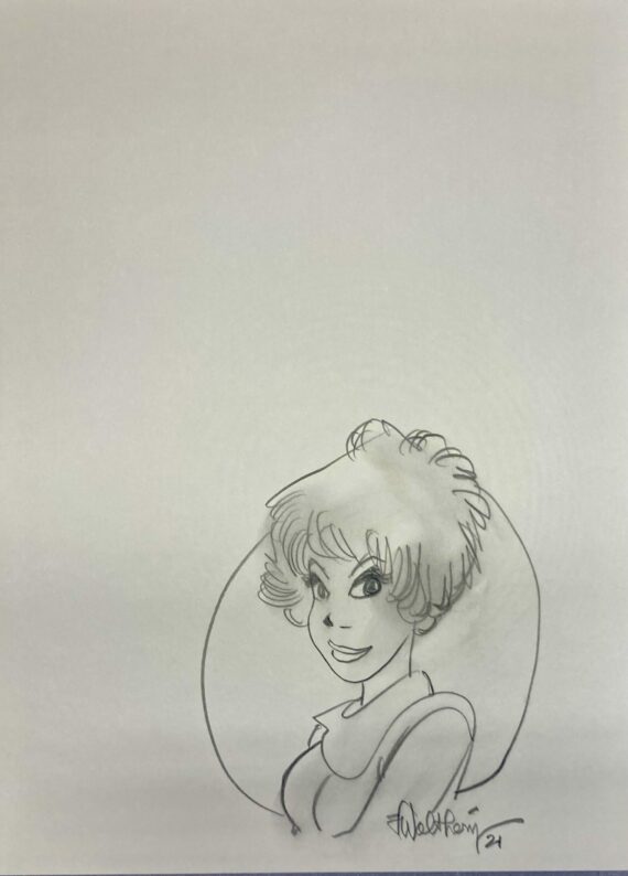 Walthéry - Natacha Dédicace /  Portfolio "Quelques Nuances de Gris" (2021)