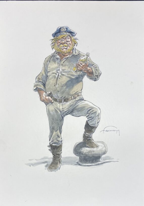 Hermann - Barney Jordan - Bernard Prince - Dessin original couleurs