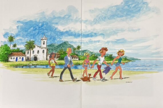 Dany & Yann - Dédicace Top One / Spirou et la gorgone bleue - Tirage de tête (2023) D