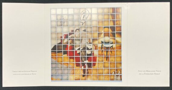 Hergé - Tintin / Carte de voeux  Stéphane Delaeger (1989)