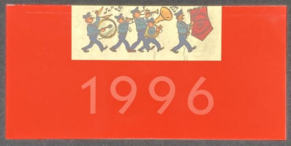 Hergé - Tintin / Carte de voeux  Tintin " Fanfare" (1996)
