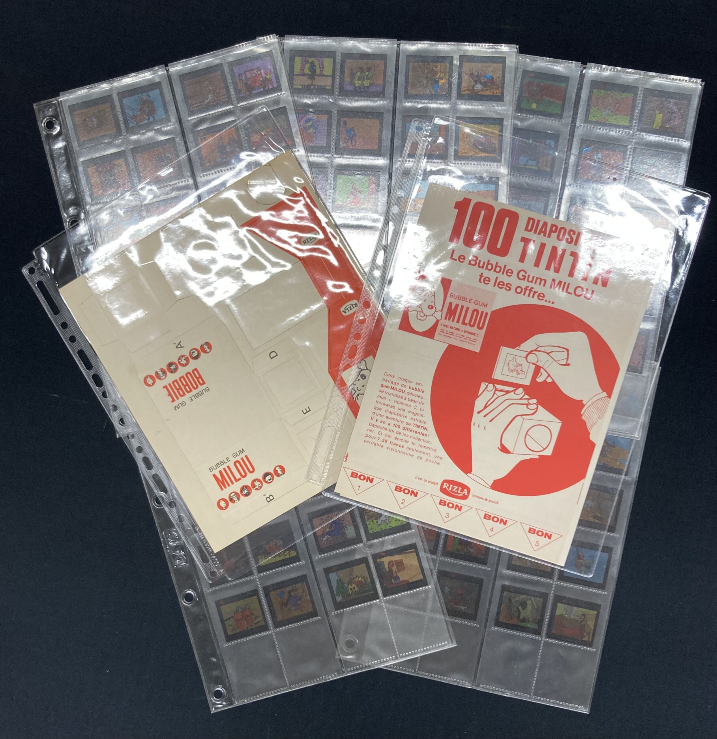 Hergé : Tintin – Visionneuse Le Bubble Gum Milou – Publicité Rizla - Amazonie BD