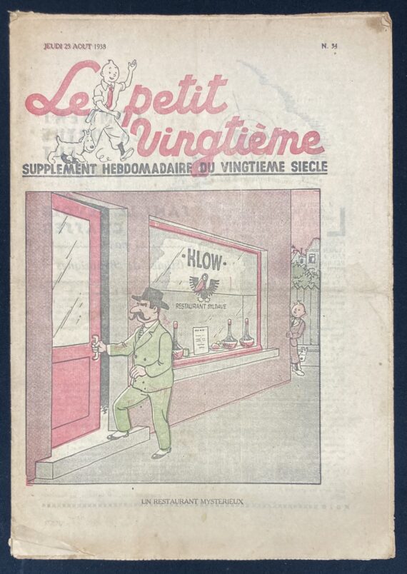 Hergé - Le Sceptre d'Ottokar - Le Petit Vingtième N° 34 du Jeudi 25 août (1938)