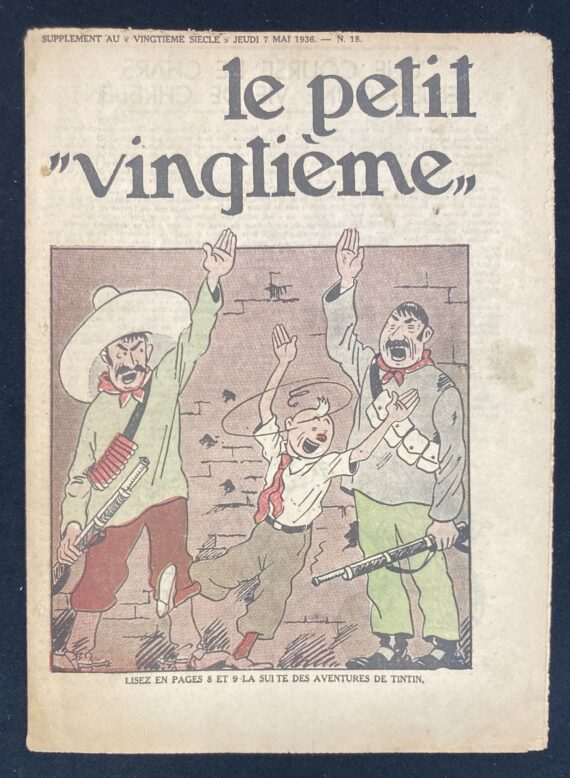 Hergé - L'Oreille cassée - Le Petit Vingtième N° 18 du Jeudi 7 mai  (1936)