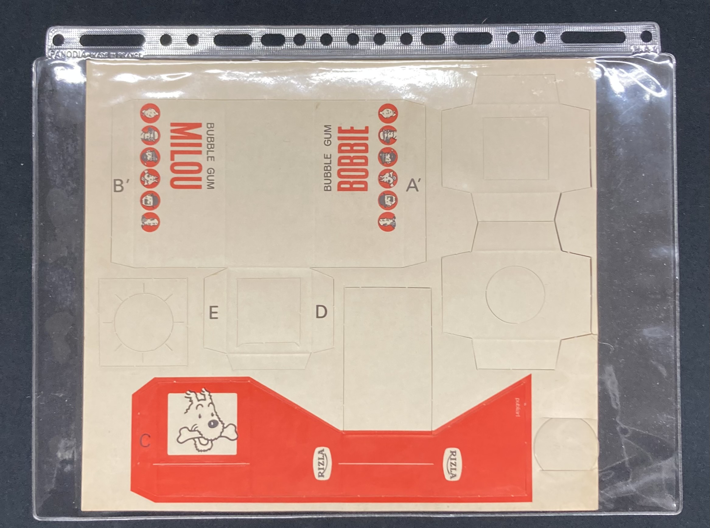 Hergé : Tintin – Visionneuse Le Bubble Gum Milou – Publicité Rizla - Amazonie BD