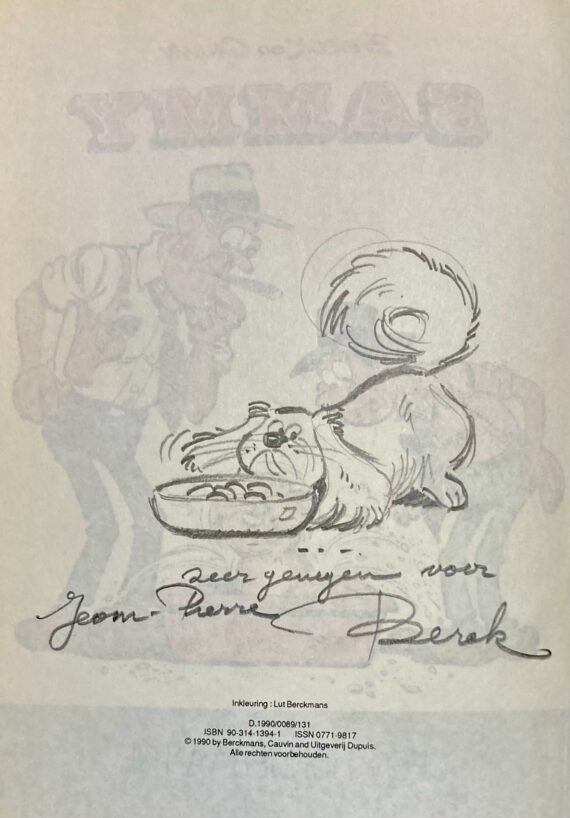 Berck & Cauvin - Dédicace / Sammy N° 27 "Een hondebaantje" (1990)