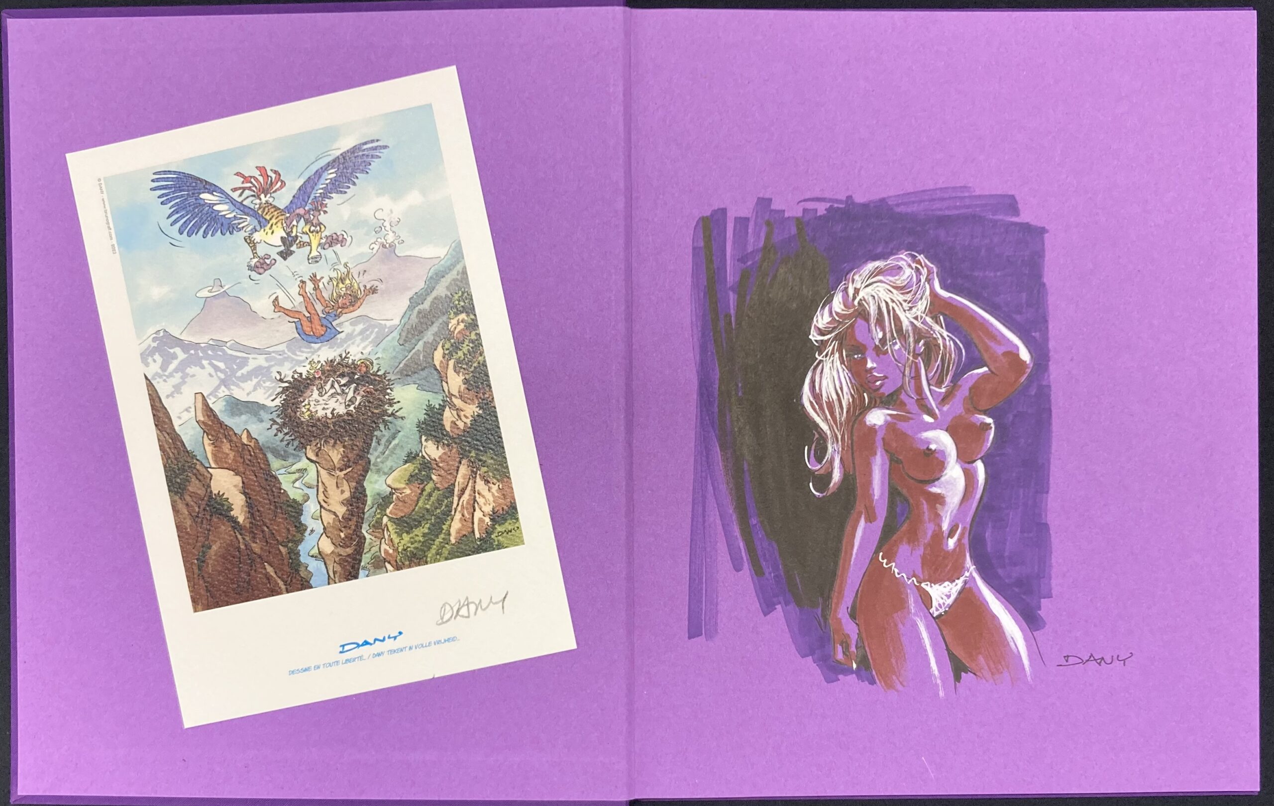 Dany – Dédicace Artbook – Tirage de tête version mauve - Amazonie BD