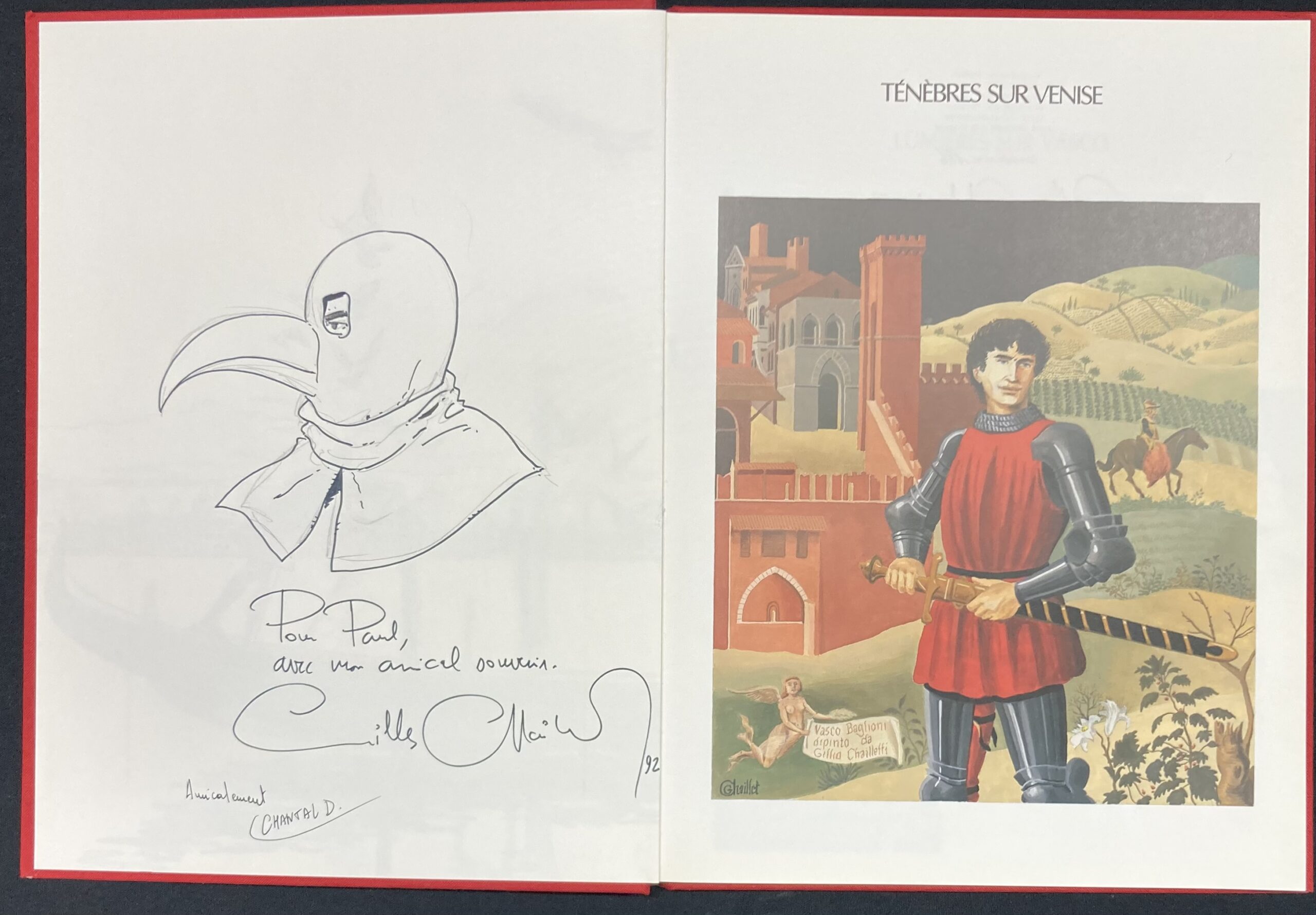Gilles Chaillet - Dédicace : Vasco N° 6 Ténèbres sur Venise - Tirage de tête - Amazonie BD