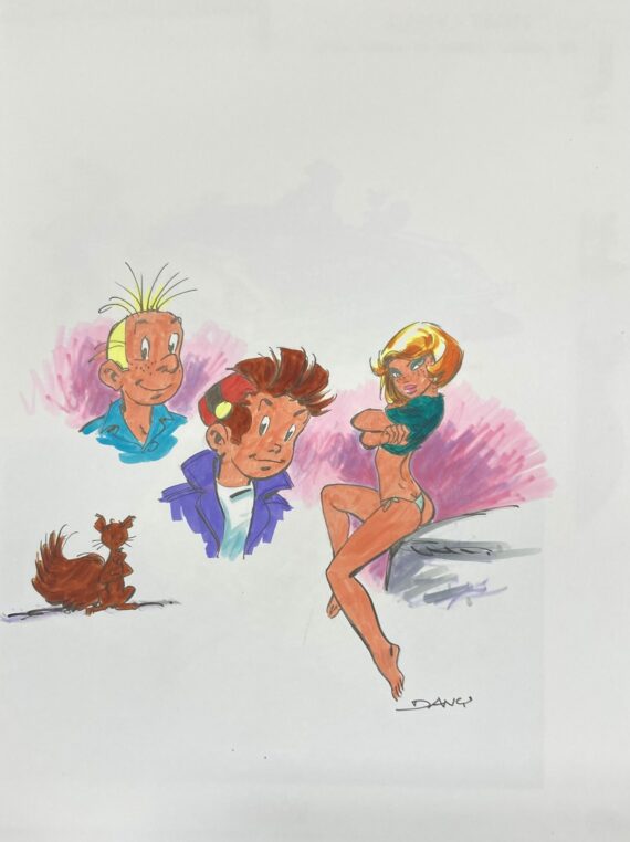 Dany & Yann - Dédicace / Spirou et la gorgone bleue - Tirage de tête (2023) E