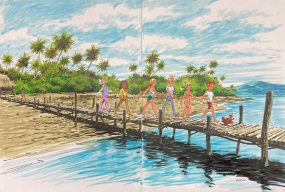 Dany & Yann - Dédicace Top One / Spirou et la gorgone bleue - Tirage de tête (2023) E